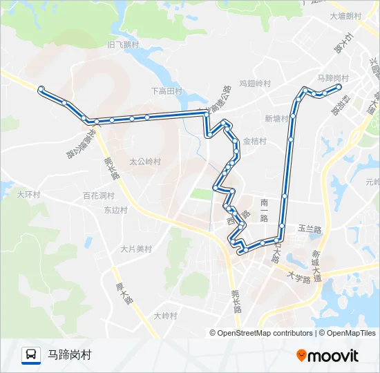大岭山8路 Bus Line Map