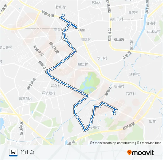 大朗15路 Bus Line Map