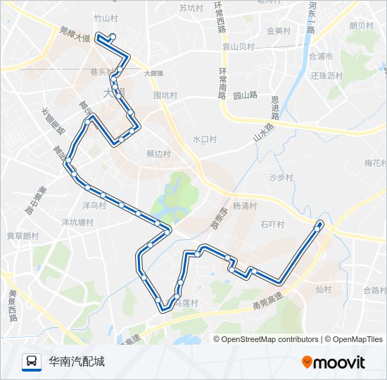 大朗15路 bus Line Map