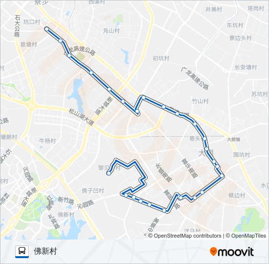 大朗16路 bus Line Map