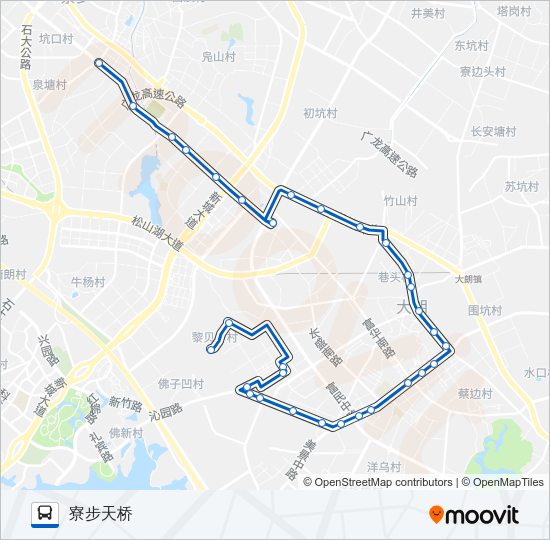 公交大朗16路的线路图