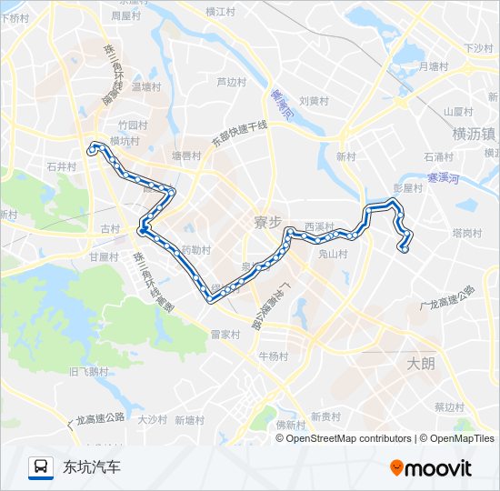 寮步A1路 bus Line Map