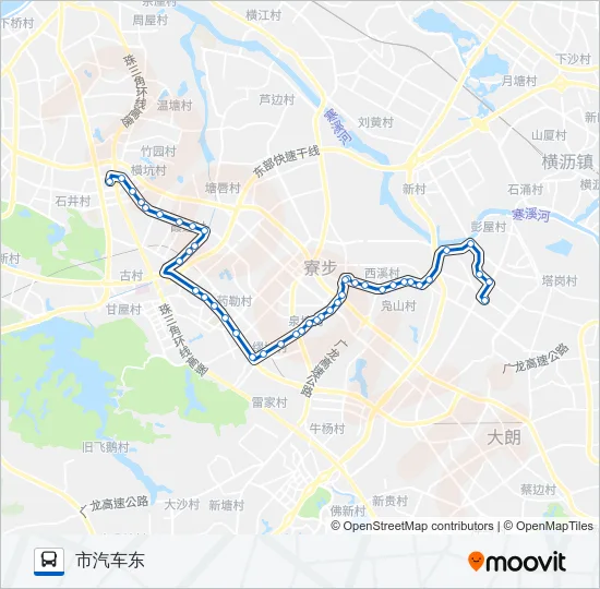 寮步A1路 Bus Line Map