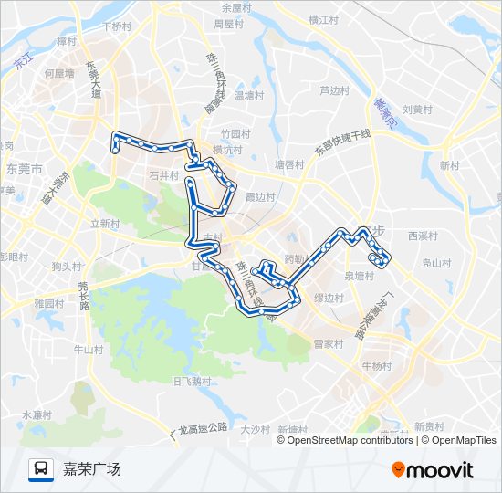 公交寮步A2路的线路图