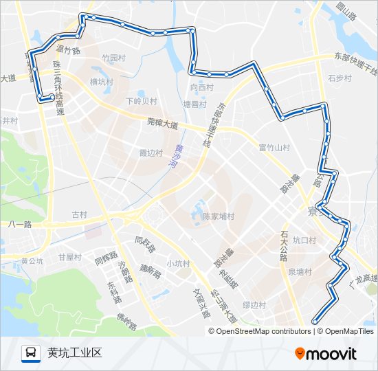 公交寮步A4路的线路图