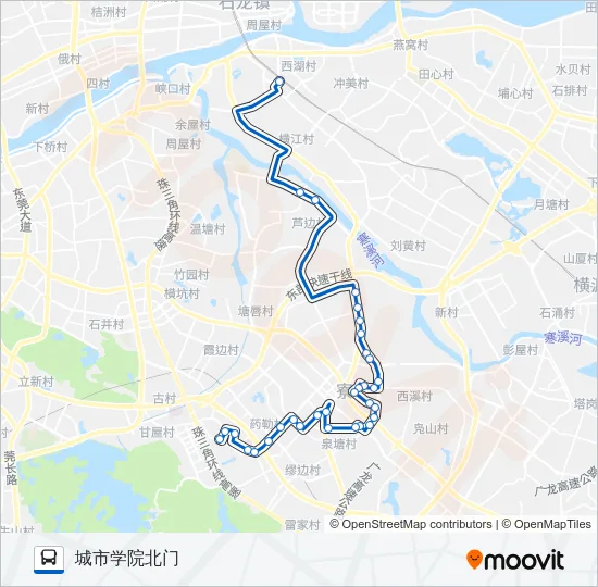 寮步A5路 Bus Line Map
