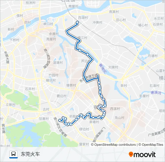 寮步A5路 Bus Line Map