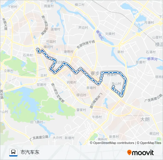 寮步A6路 Bus Line Map