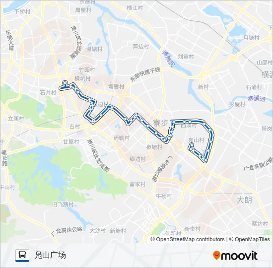 寮步A6路 Bus Line Map
