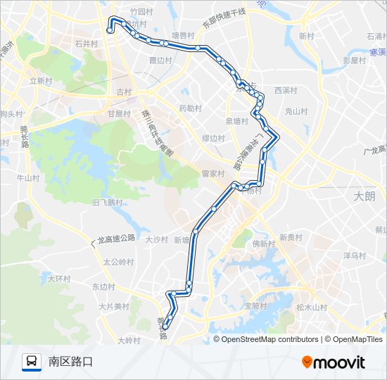 寮步A7路 bus Line Map