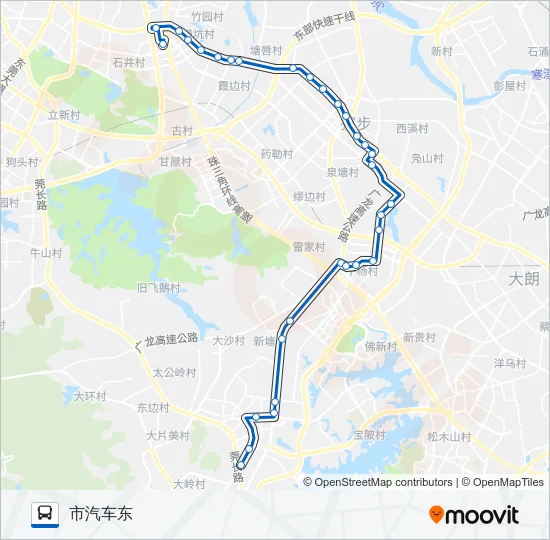 寮步A7路 Bus Line Map