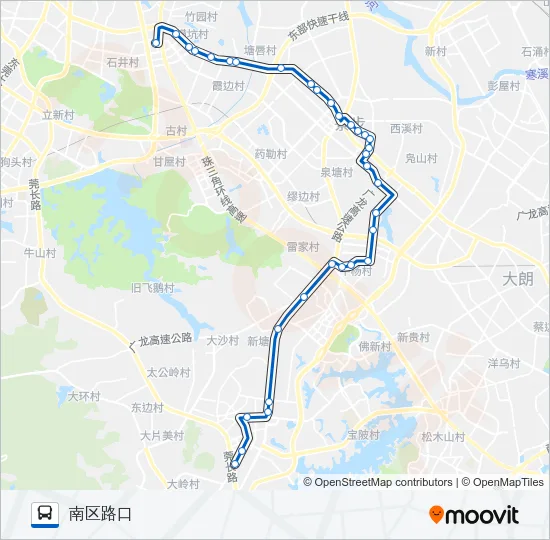 寮步A7路 Bus Line Map