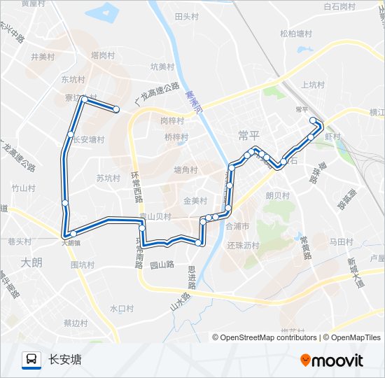公交常平11路的线路图