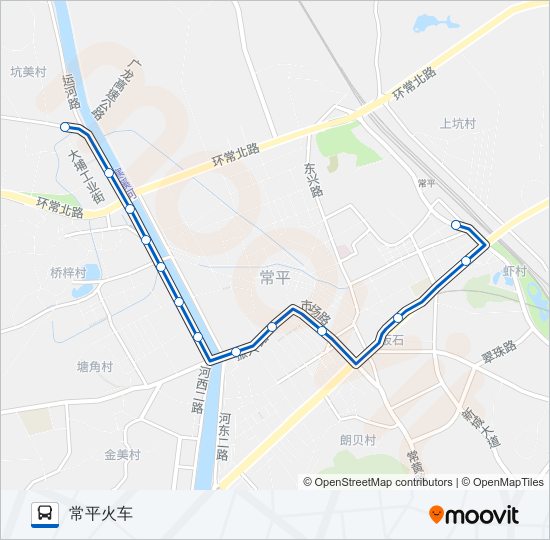 常平13路 bus Line Map