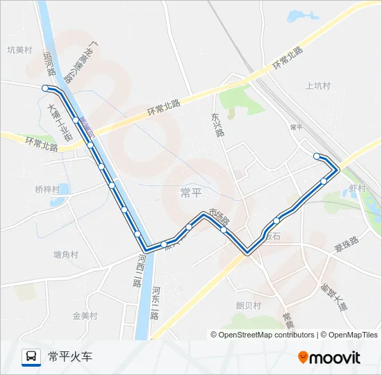 常平13路 Bus Line Map