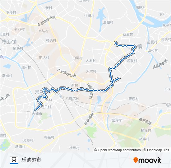 公交常平16路的线路图