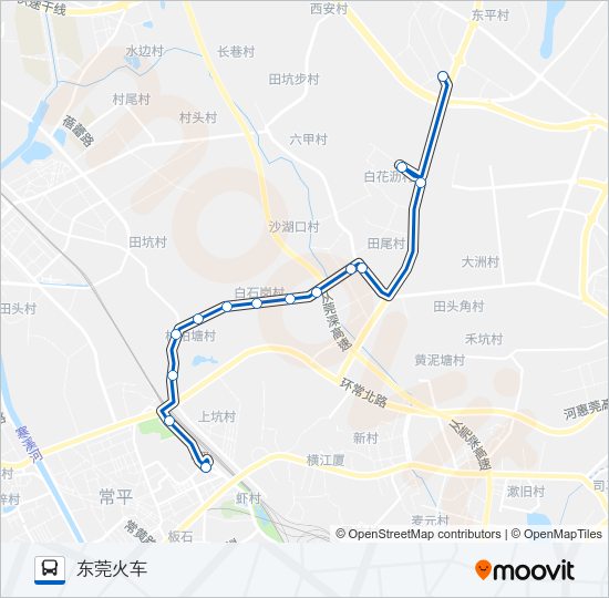 公交常平17路的线路图