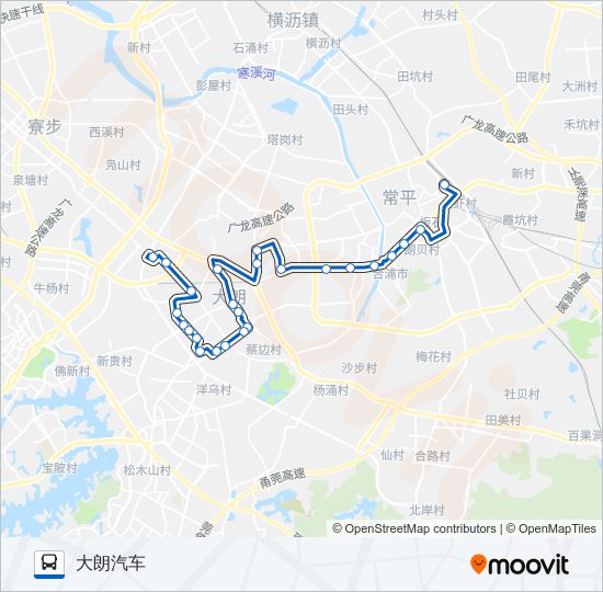 常平18路 bus Line Map