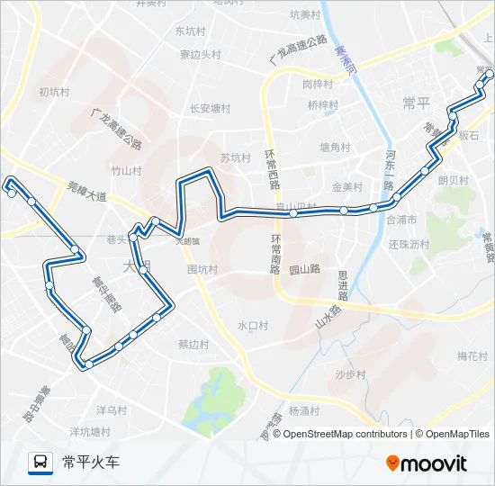 常平18路 Bus Line Map