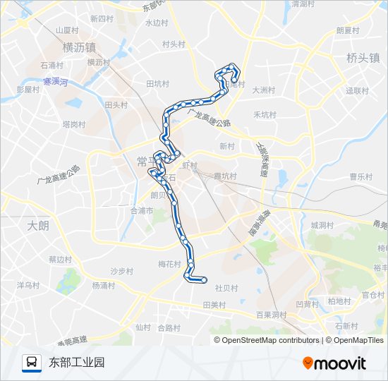 公交常平1B路的线路图