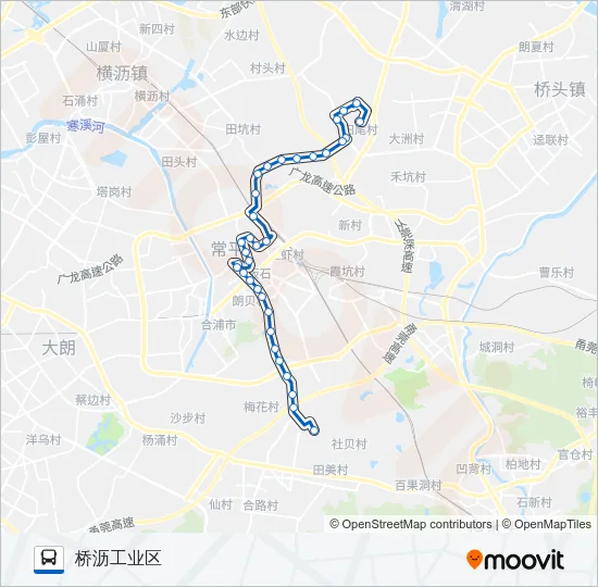 常平1B路 Bus Line Map