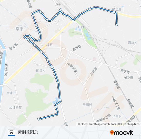 公交常平A1路的线路图