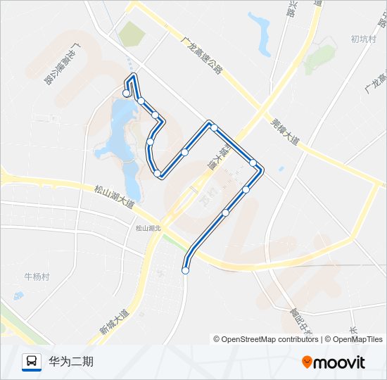 松山湖7路 bus Line Map