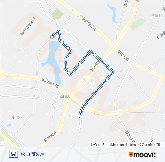 公交松山湖7路的线路图