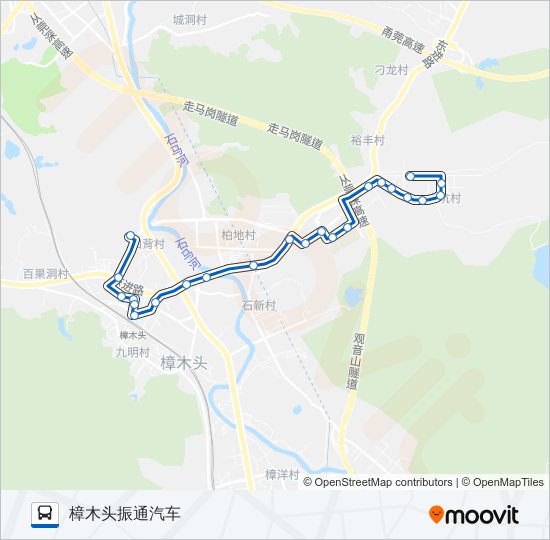 公交樟木头2路的线路图