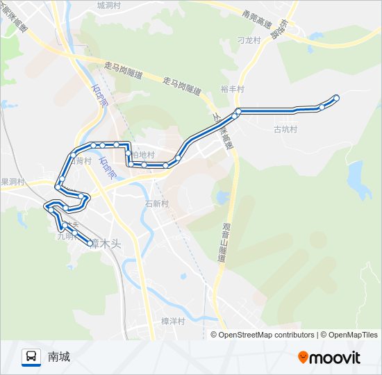 公交樟木头3路的线路图