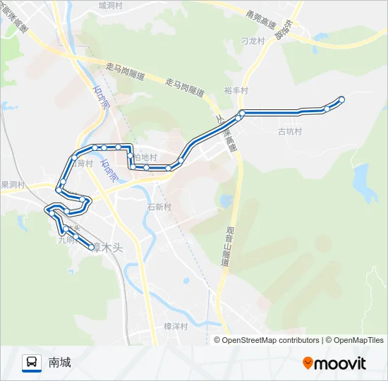 公交樟木头3路的线路图
