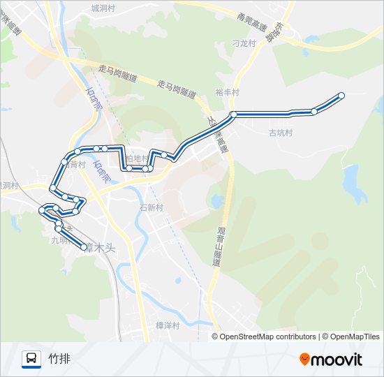 公交樟木头3路的线路图