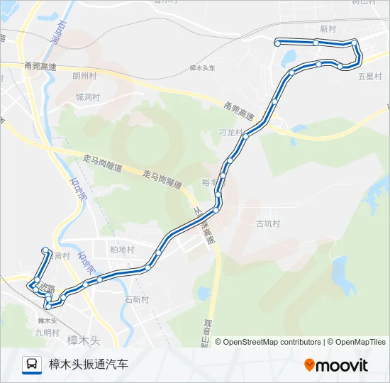 樟木头5路 Bus Line Map