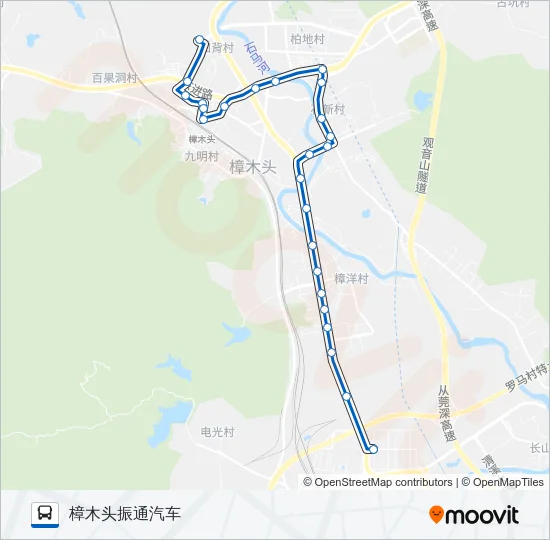 樟木头8路 Bus Line Map