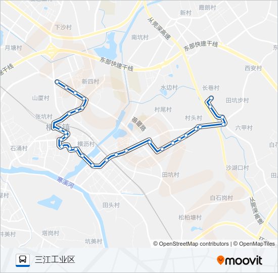 横沥3A路 Bus Line Map