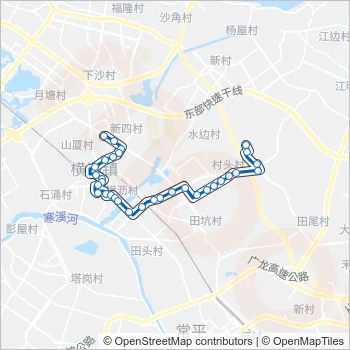横沥3A路 Bus Line Map