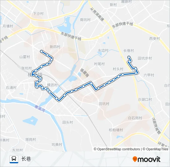 公交横沥3A路的线路图