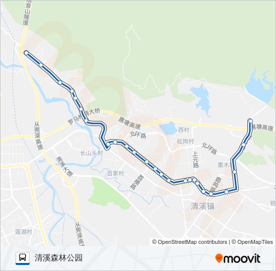 公交清溪10路的线路图