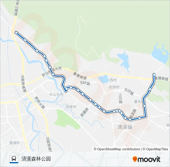 清溪10路 Bus Line Map