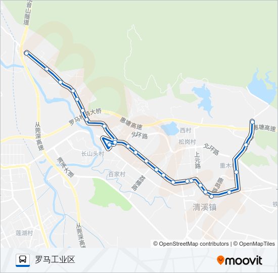 公交清溪10路的线路图