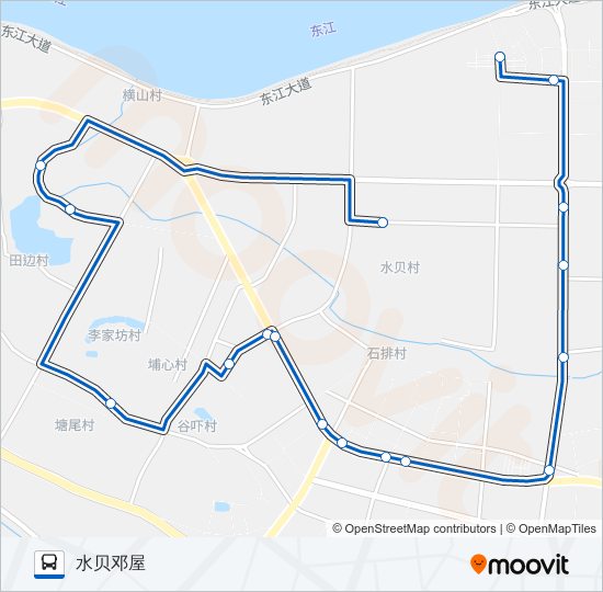 公交石排13路的线路图