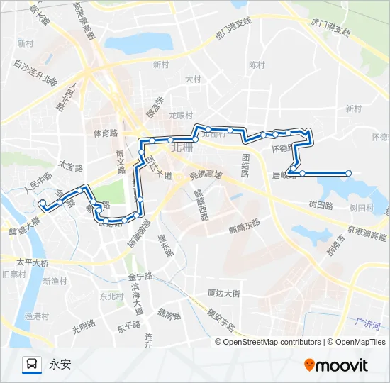 虎门11路 Bus Line Map