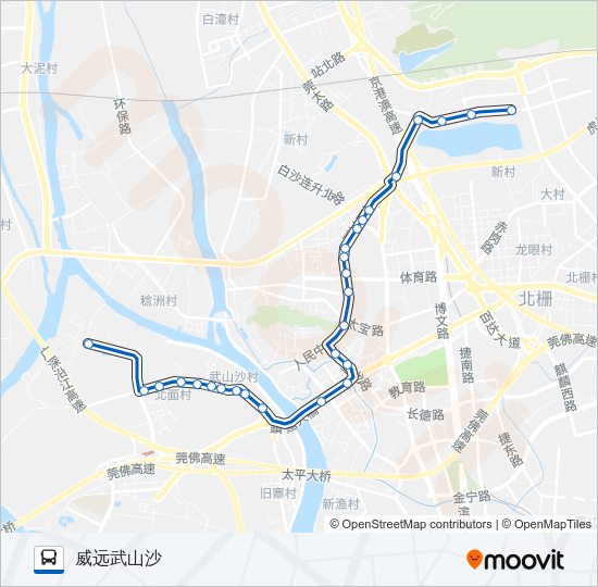 公交虎门12路的线路图