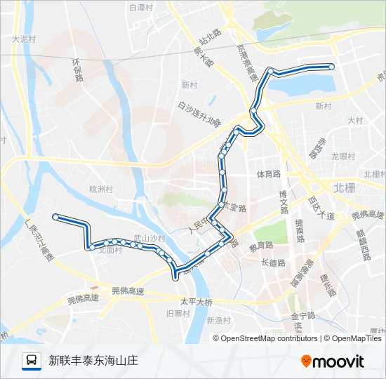 虎门12路 Bus Line Map
