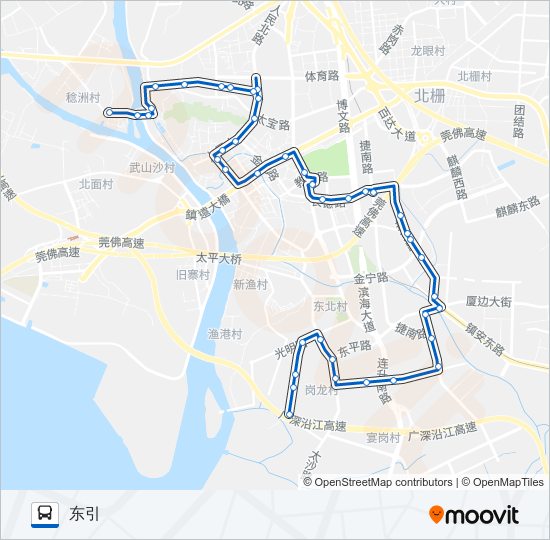 虎门13路 bus Line Map