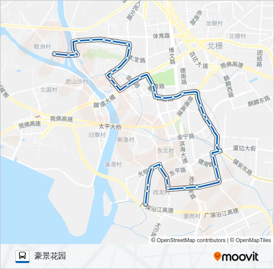 虎门13路 Bus Line Map