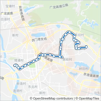 虎门15路 Bus Line Map