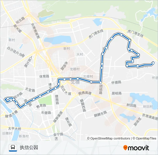 虎门15路 Bus Line Map