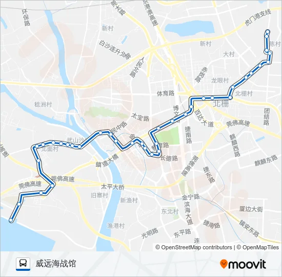 虎门16路 Bus Line Map