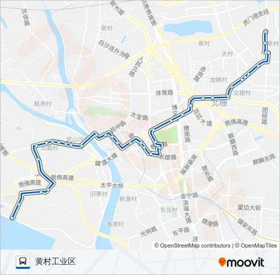 虎门16路 Bus Line Map